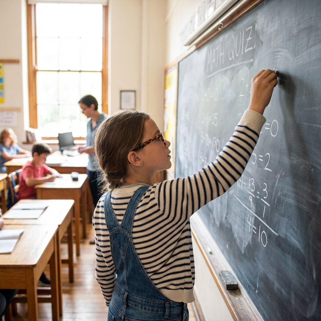 Jeune fille avec des lunettes